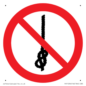 P030 Prohibition: Do not tie knots in rope